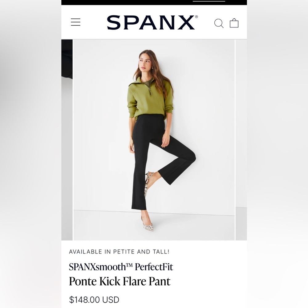 Spanx Ponte Kick Flare pants black